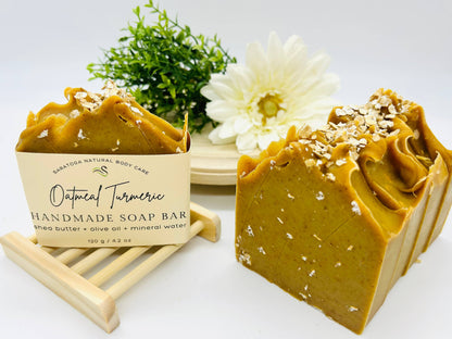 Oatmeal Turmeric Handmade Soap Bar VEGAN COLD PROCESS