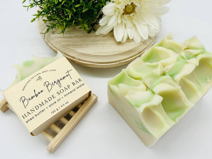 Bamboo Bergamot Handmade Soap Bar VEGAN COLD PROCESS