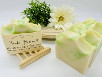 Bamboo Bergamot Handmade Soap Bar VEGAN COLD PROCESS