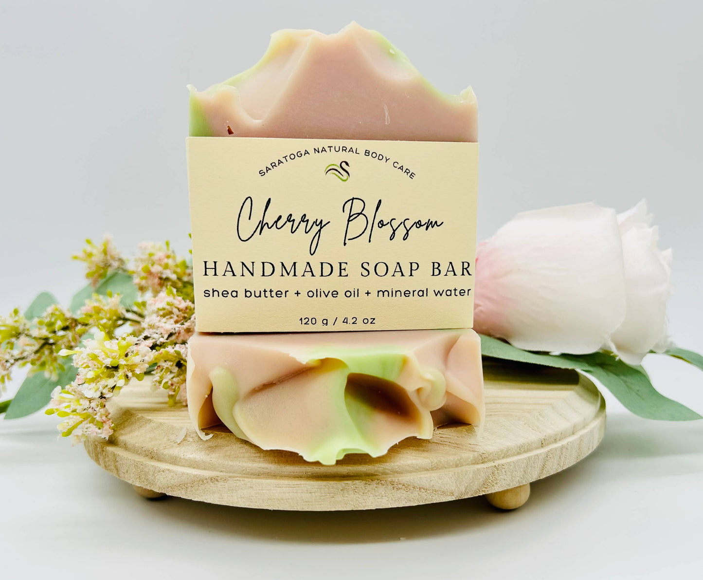 Cherry Blossom Handmade Soap Bar VEGAN COLD PROCESS