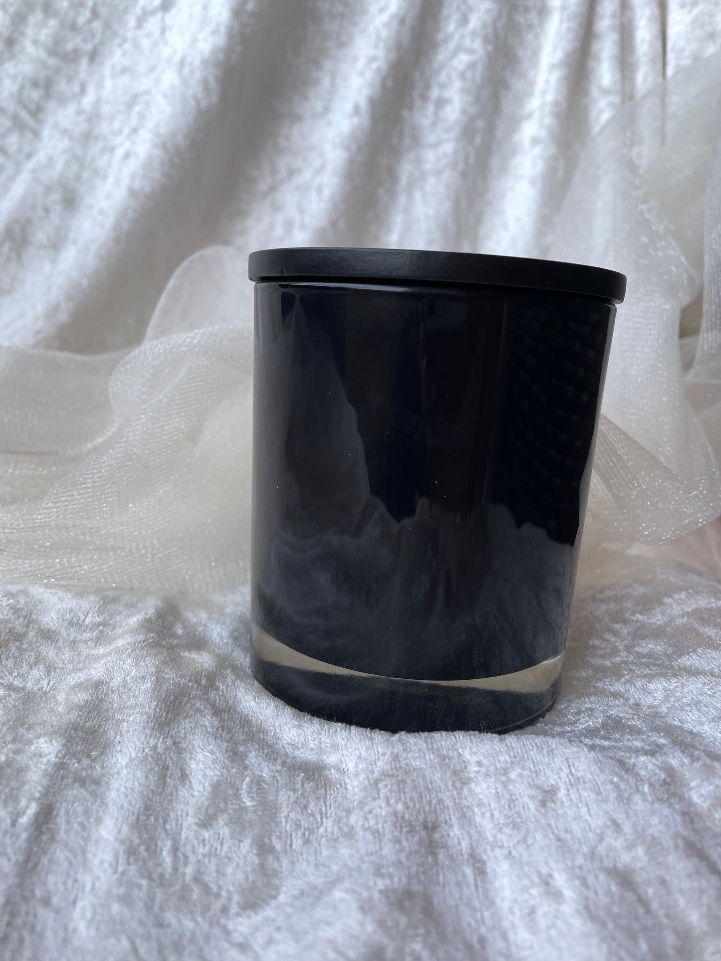 Glass Black Candle Jar