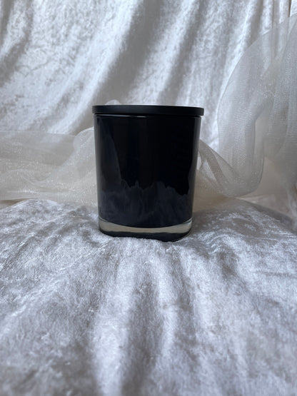 Glass Black Candle Jar