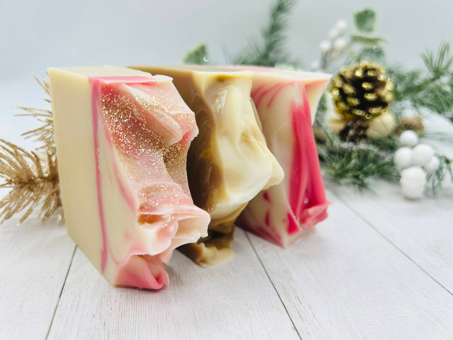 SEASONAL Peppermint Frost Handmade Soap Bar VEGAN Winter