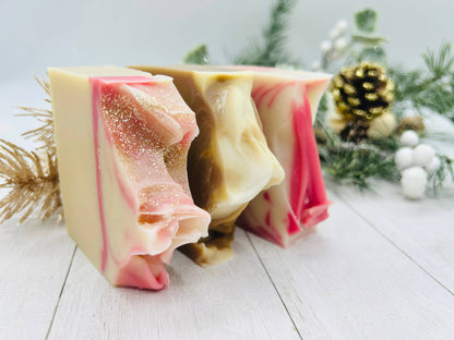 SEASONAL Peppermint Frost Handmade Soap Bar VEGAN Winter