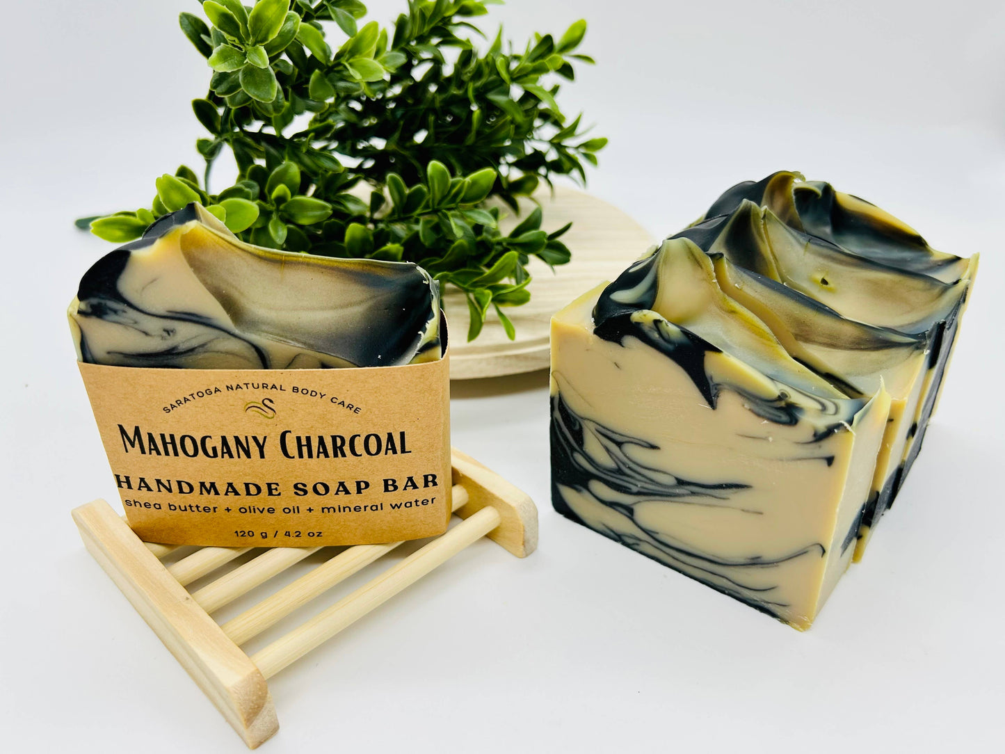 Mahogany Charcoal Handmade Soap Bar VEGAN COLD PROCESS