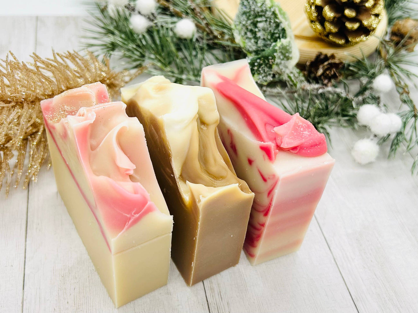 SEASONAL Peppermint Frost Handmade Soap Bar VEGAN Winter